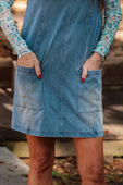 Meadow Refined Denim Jumper Dress - Jess Lea Boutique