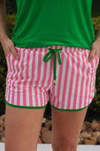 Melon Poppy Stripes Everyday Shorts - Jess Lea Boutique