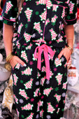Merry Bow Christmas Treat Ruffle Pajama Set - Jess Lea Boutique