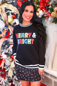 Merry & Bright Foil Luxe Pullover - Jess Lea Boutique