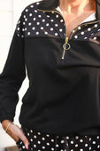 Mia Printed Pullover- After Dark Polka Dot - Jess Lea Boutique