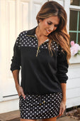 Mia Printed Pullover- After Dark Polka Dot - Jess Lea Boutique