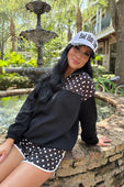Mia Printed Pullover- After Dark Polka Dot - Jess Lea Boutique