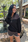 Mia Printed Pullover- After Dark Polka Dot - Jess Lea Boutique