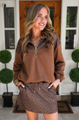 Mia Printed Pullover- Coco Leopard - Jess Lea Boutique
