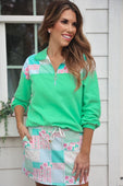 Mia Printed Pullover- Heirloom Patchwork - Jess Lea Boutique