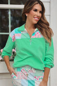 Mia Printed Pullover- Heirloom Patchwork - Jess Lea Boutique