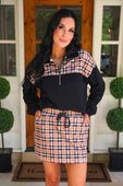 Mia Printed Pullover- Nora Plaid - Jess Lea Boutique