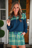 Mia Printed Pullover- Parker Plaid - Jess Lea Boutique