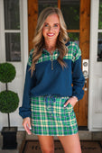 Mia Printed Pullover- Parker Plaid - Jess Lea Boutique