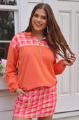 Mia Printed Pullover- Summer Crush Plaid - Jess Lea Boutique