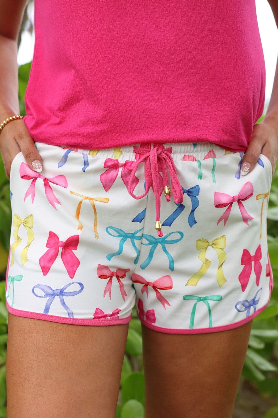 Midnight Bow Neon Pastel Everyday Shorts - Jess Lea Boutique
