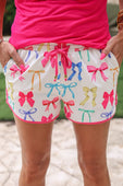 Midnight Bow Neon Pastel Everyday Shorts - Jess Lea Boutique