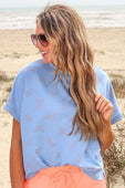 Millie Burn Out Tee- Butterflies - Jess Lea Boutique