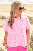 Millie Burn Out Tee- Flowers - Jess Lea Boutique