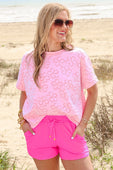 Millie Burn Out Tee- Flowers - Jess Lea Boutique