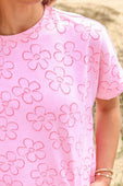 Millie Burn Out Tee- Flowers - Jess Lea Boutique