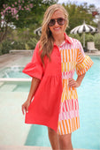 New To Town Dress, Coral - Jess Lea Boutique
