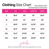 Nova Denim Skirt- Checkerboard Checkered - Jess Lea Boutique