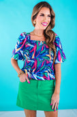 Nova Denim Skirt, Green - Jess Lea Boutique