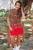 Nova Denim Skirt- Red - Jess Lea Boutique