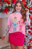PREORDER- Nutcracker Vibes Sequin Embroidered Tee - Jess Lea Boutique