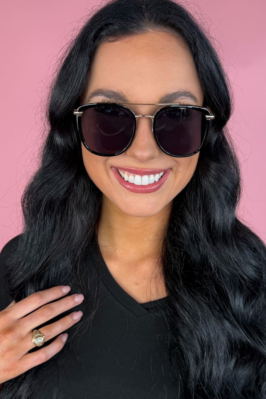 On the Bright Side Sunglasses- Black - Jess Lea Boutique