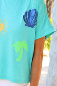 On Vacay Sequin Patch Top - Jess Lea Boutique