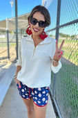 PREORDER-Out Of Your League Baseball Drawstring Everyday Shorts - Jess Lea Boutique