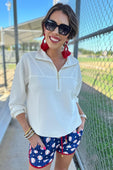 PREORDER-Out Of Your League Baseball Drawstring Everyday Shorts - Jess Lea Boutique