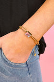 Paperclip Chain Bracelet- Gold/Pink - Jess Lea Boutique