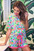 Paradise Blooms Ruffle Pajama Set - Jess Lea Boutique