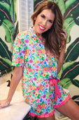 Paradise Blooms Ruffle Pajama Set - Jess Lea Boutique