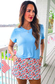 Patriotic Blooms Skort - Jess Lea Boutique