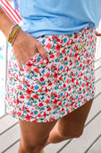 Patriotic Blooms Skort - Jess Lea Boutique