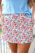 Patriotic Blooms Skort - Jess Lea Boutique