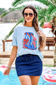 Patriotic Boots Waffle Tee - Jess Lea Boutique