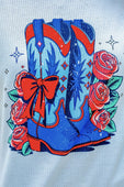Patriotic Boots Waffle Tee - Jess Lea Boutique