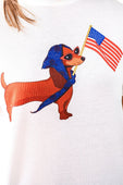 Patriotic Pup Waffle Tee - Jess Lea Boutique