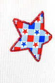 Patriotic Stars Patch Tee - Jess Lea Boutique