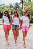 Pink Gingham Everyday Shorts - Jess Lea Boutique