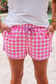 Pink Gingham Everyday Shorts - Jess Lea Boutique