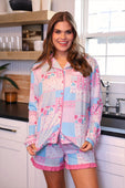 Pink Heirloom Patchwork Ruffle Pajama Set - Jess Lea Boutique