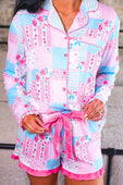 Pink Heirloom Patchwork Ruffle Pajama Set - Jess Lea Boutique