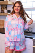 Pink Heirloom Patchwork Ruffle Pajama Set - Jess Lea Boutique