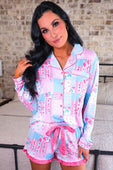 Pink Heirloom Patchwork Ruffle Pajama Set - Jess Lea Boutique