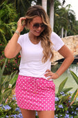 Pink Polka Dot Skort - Jess Lea Boutique