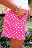 Pink Polka Dot Skort - Jess Lea Boutique