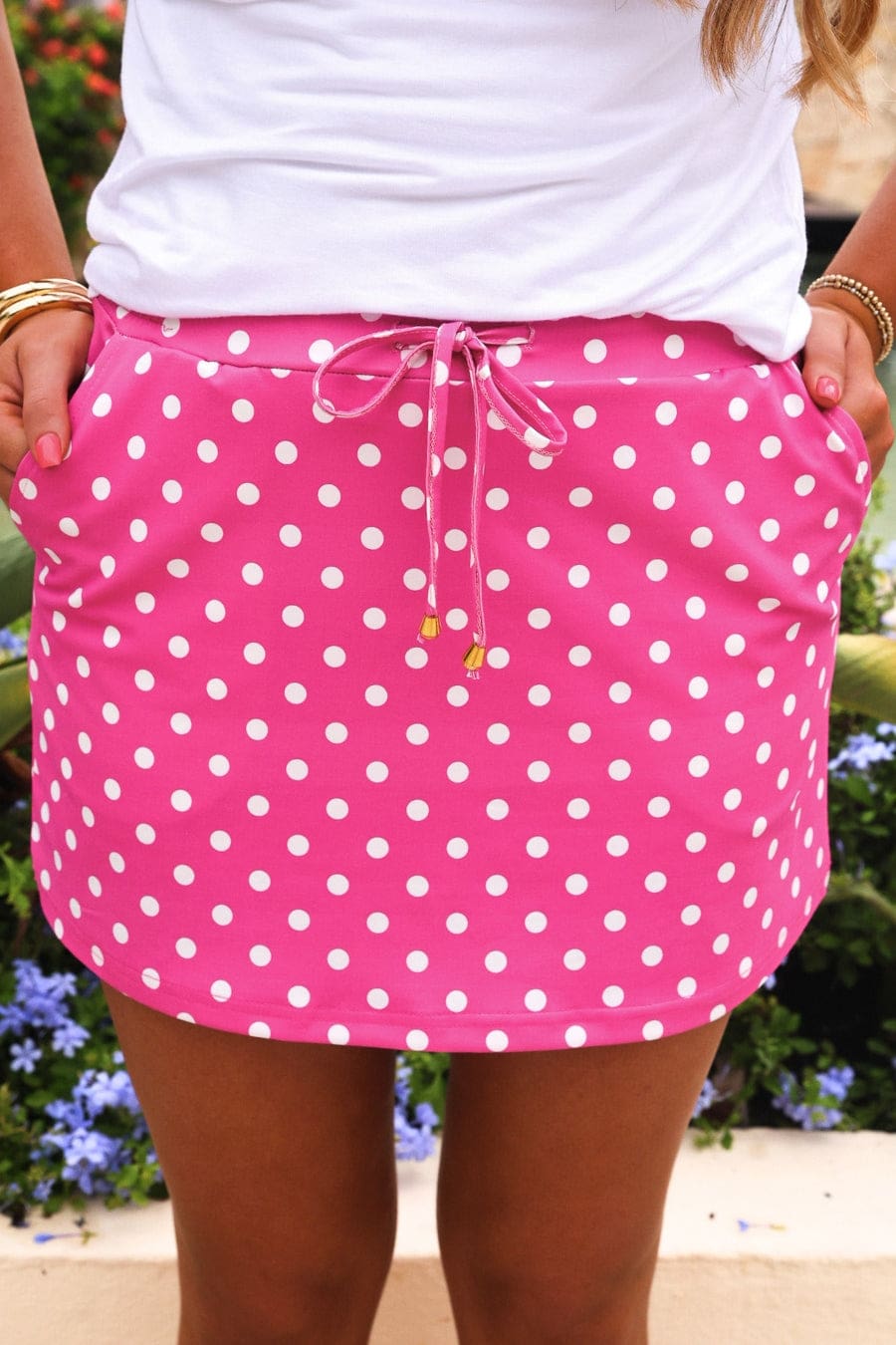 Pink Polka Dot Skort - Jess Lea Boutique