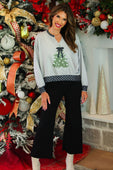 Polka Dot Bow Tree Pullover - Jess Lea Boutique